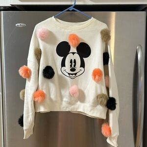 H&M Mickey Mouse Pom Pom sweater